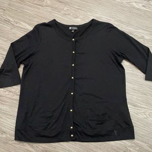Valerie  Bertinelli Woman Black Sweater Size 1X